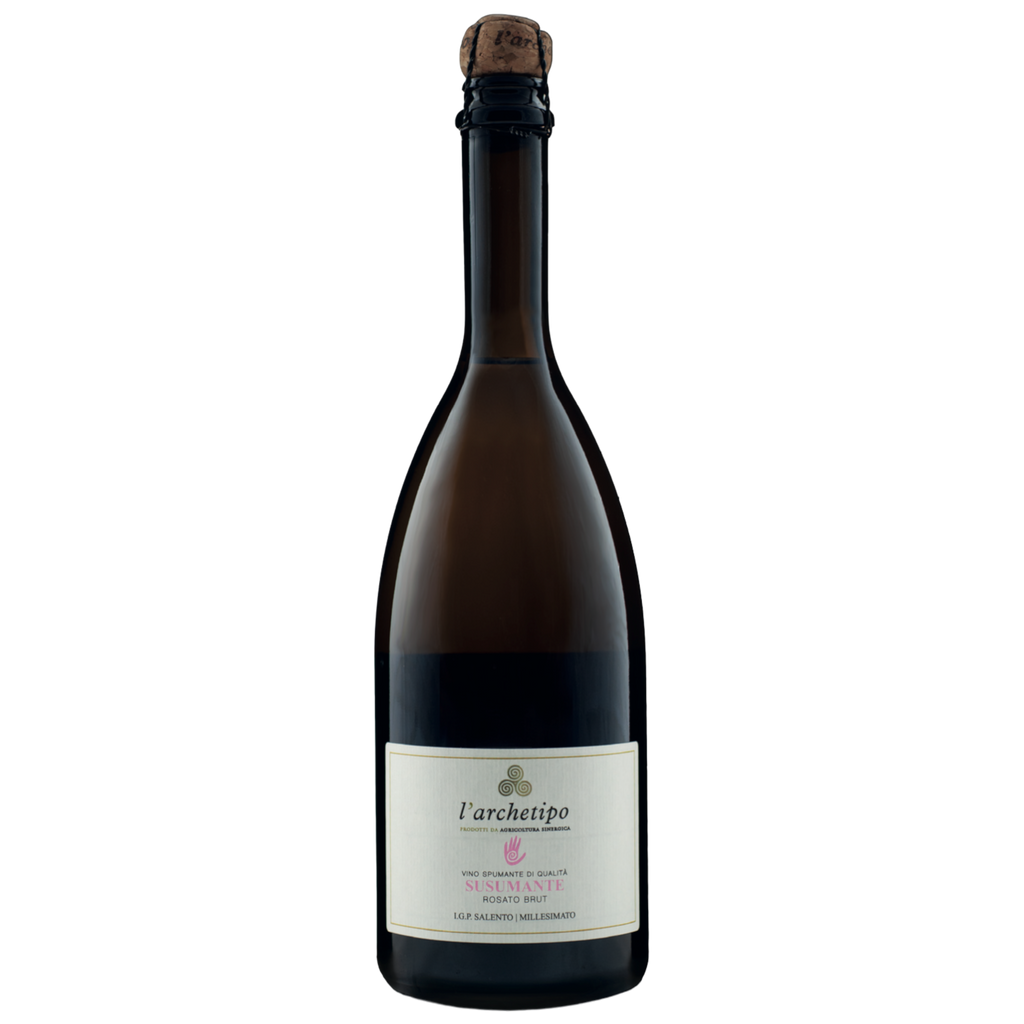 L'Archetipo Susumante sparkling, SUSUMANIELLO SPARKLING ROSE BRUT, MILLESIMATO 2020 Natural Wine Bottle