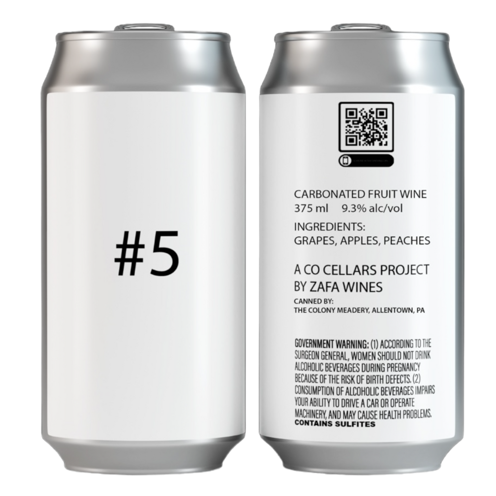 Co Cellars Zafa #5 Can 375ML Carbonated Fruit Wine Cans