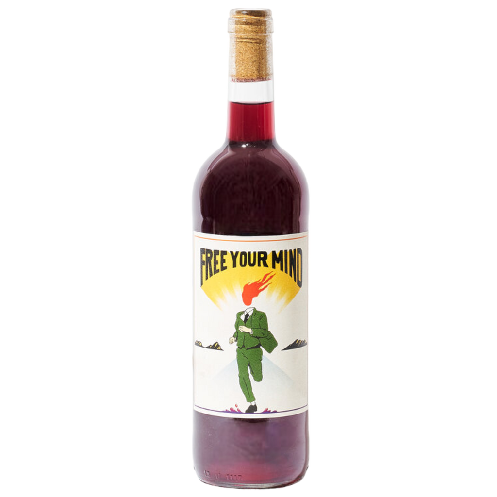 Wonderwerk Free Your  Mind 2022 Natural Red Wine Bottle