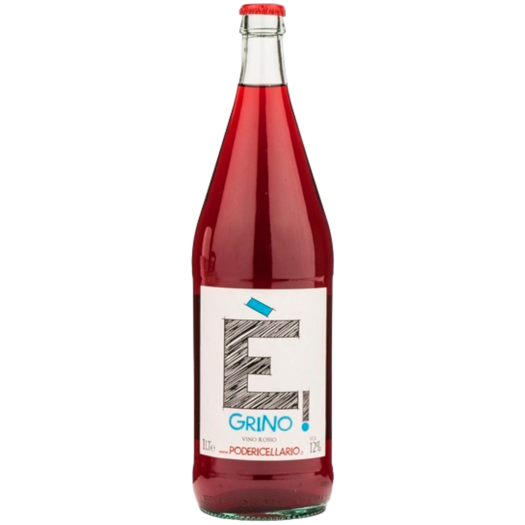 Poderi Cellario E! Grino Grignolino NV 1 Liter Natural Red Wine Bottle